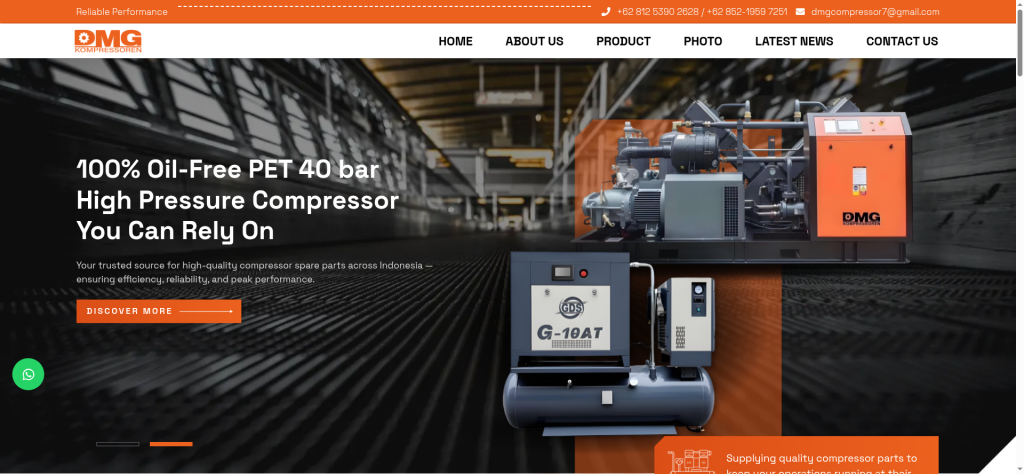 Trusted Compressor Spare Parts Supplier in Banten – PT DMG Kompressoren