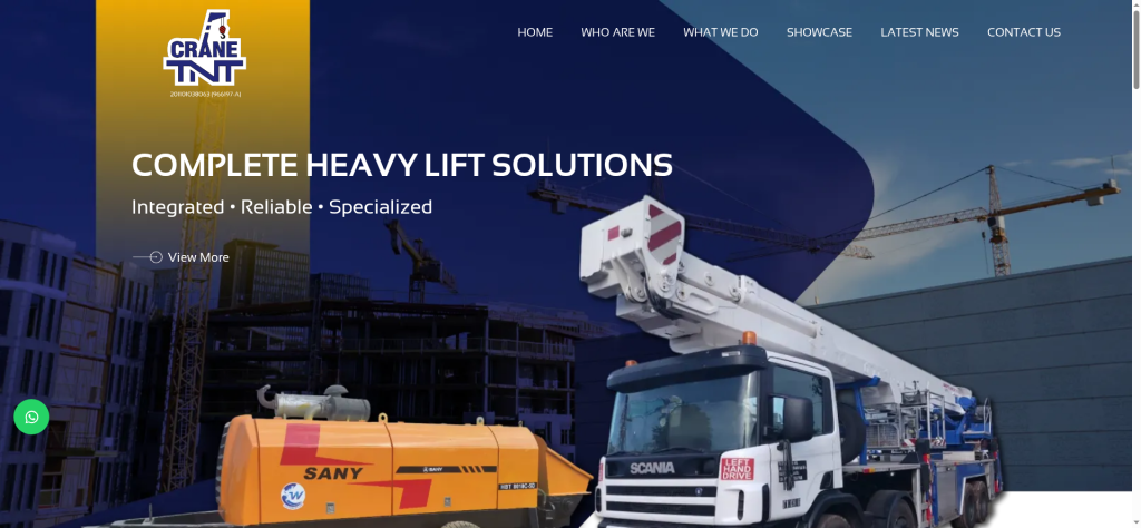 Welcome TNT CRANE & HEAVY EQUIPMENT SDN. BHD. to the Digital Space